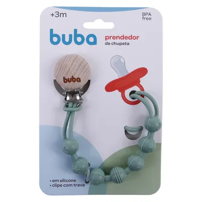 Prendedor De Chupeta Buba Silicone Bolinhas