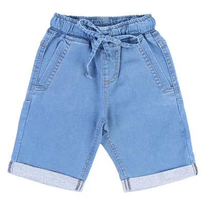 Bermuda Jeans Infantil Kookabu Cós Elástico E Barra Virada Bermuda Jeans Infantil Kookabu Cós Elástico E Barra Virada