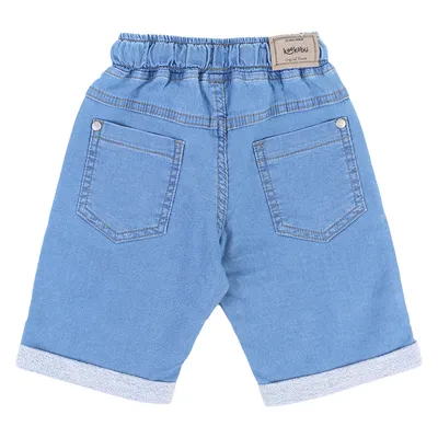 Bermuda Jeans Infantil Kookabu Cós Elástico E Barra Virada Bermuda Jeans Infantil Kookabu Cós Elástico E Barra Virada