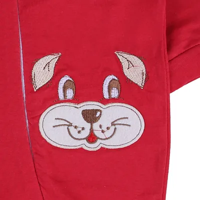 Macacão Longo Bebê Baby Bee Com Botão E Bordado Cachorrinho