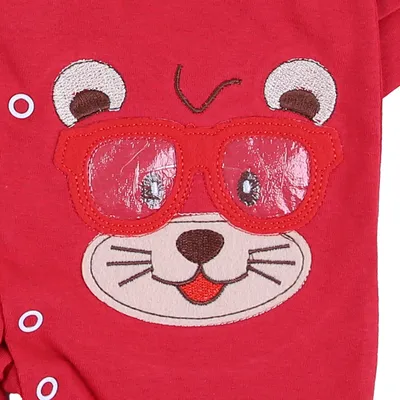 Macacão Longo Bebê Baby Bee Com Botão E Bordado Urso