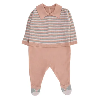 Saída De Maternidade Fofinho Malha Trabalhada - 2 Peças Saída De Maternidade Fofinho Malha Trabalhada - 2 Peças