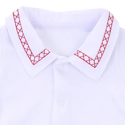 Body Manga Curta Bebê Fofinho Suedine Com Gola Bordada Body Manga Curta Bebê Fofinho Suedine Com Gola Bordada