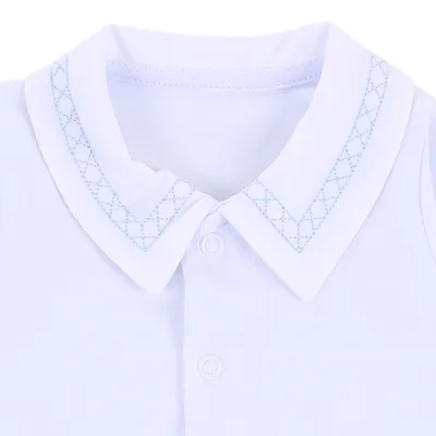 Body Manga Longa Bebê Fofinho Suedine Com Gola Bordada Body Manga Longa Bebê Fofinho Suedine Com Gola Bordada