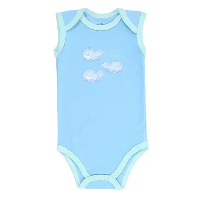 Conjunto Bebê Estilinho Suedine Penteado Bordado Baleias