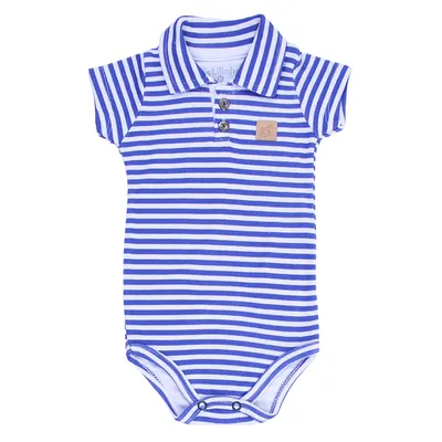 Conjunto Bebê Estilinho Suedine Gola Polo Listrado
