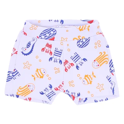 Kit Short Bebê Estilinho Suedine Fundo Do Mar - 3 Peças Kit Short Bebê Estilinho Suedine Fundo Do Mar - 3 Peças