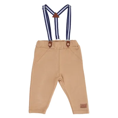 Conjunto Bebê Iaze Body Manga Longa Com Suspensório Girafa