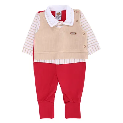 Macacão Longo Bebê Aconchego Do Bebê Pala Detalhe Colete