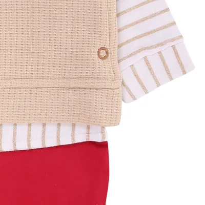 Macacão Longo Bebê Aconchego Do Bebê Pala Detalhe Colete