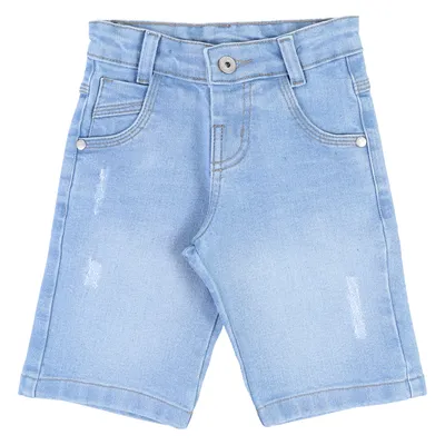 Bermuda Jeans Infantil Kookabu Detalhe Puídos E Bolso Moeda Bermuda Jeans Infantil Kookabu Detalhe Puídos E Bolso Moeda