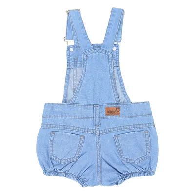 Jardineira Jeans Bebê Kookabu Bolso Frontal Jardineira Jeans Bebê Kookabu Bolso Frontal