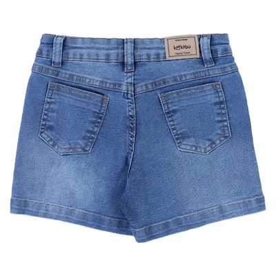 Short Saia Jeans Bebê Kookabu Básico Detalhe Puídos Short Saia Jeans Bebê Kookabu Básico Detalhe Puídos