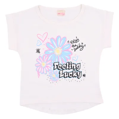 Blusa Infantil Color Girl Manga Japonesa Estampa Com Strass
