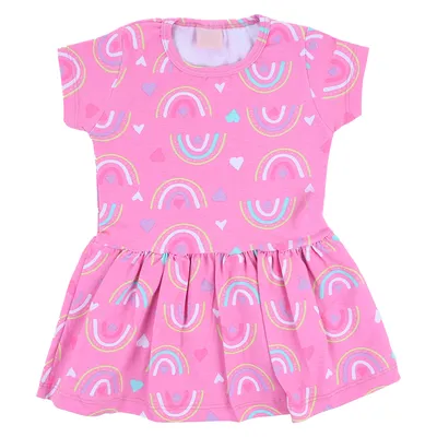 Vestido Infantil Color Girl Estampado Franzido Vestido Infantil Color Girl Estampado Franzido