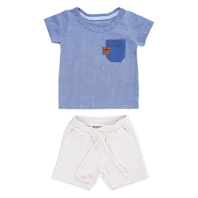 Conjunto Bebê Kookabu Estampa Listrada Costas Hipopótamo