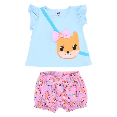 Conjunto Bebê Kookabu Meia Malha Com Bolsinha Interativa