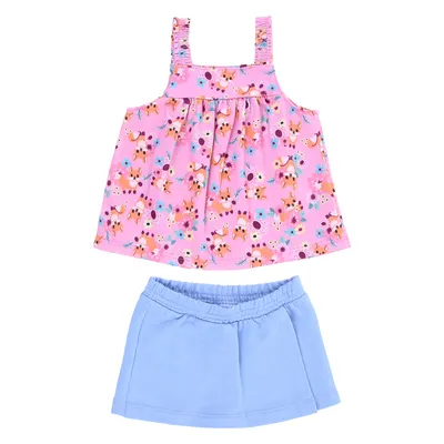 Conjunto Bebê Kookabu Alça Em Lastex Estampa Floral