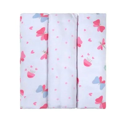 Kit Cueiro Bublim Rolinho Estampa Borboleta - 3 Peças