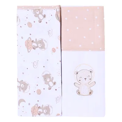 Kit Cueiro Bublim Manta Flanelada Bordado Urso - 2 Peças