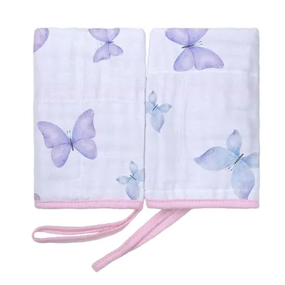 Kit Pano De Boca Baby Joy Soft Estampa Borboleta - 2 Peças