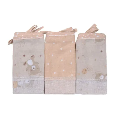 Kit Saquinho Maternidade Bublim Estampa Urso - 3 Peças