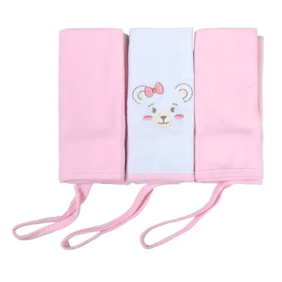 Kit Toalha De Boca Bublim Malha Bordado Ursa - 3 Peças