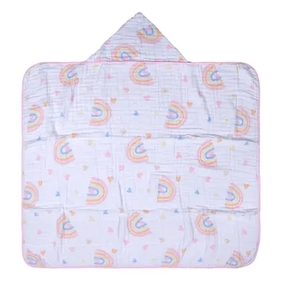 Toalha Com Capuz Baby Joy Soft Estampa Arco Íris