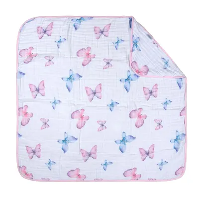 Toalha Com Capuz Baby Joy Soft Estampa Borboleta