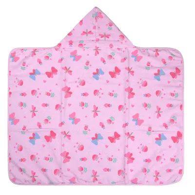Toalha Com Capuz Incomfral Forro De Fralda Estampa Borboleta Toalha Com Capuz Incomfral Forro De Fralda Estampa Borboleta