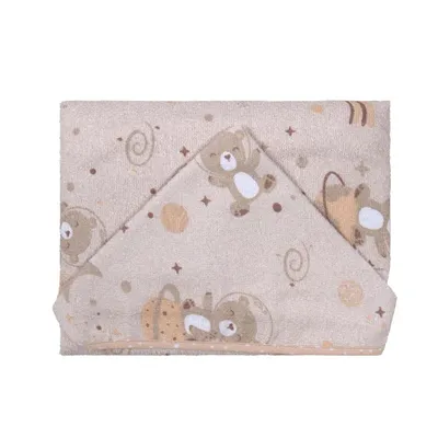 Toalha Com Capuz Incomfral Forro De Fralda Estampa Urso Toalha Com Capuz Incomfral Forro De Fralda Estampa Urso