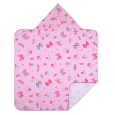 Toalha Com Capuz Incomfral Forro De Fralda Estampa Borboleta Toalha Com Capuz Incomfral Forro De Fralda Estampa Borboleta