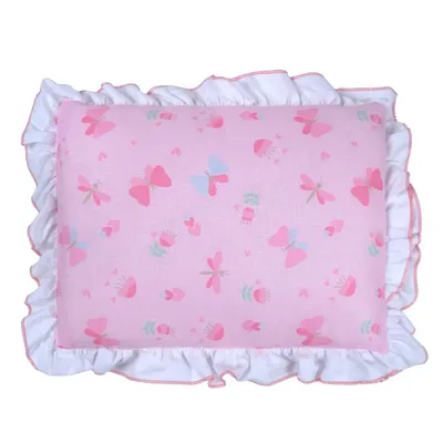 Travesseiro Bebê Bublim Com Babado Estampa Borboleta Travesseiro Bebê Bublim Com Babado Estampa Borboleta