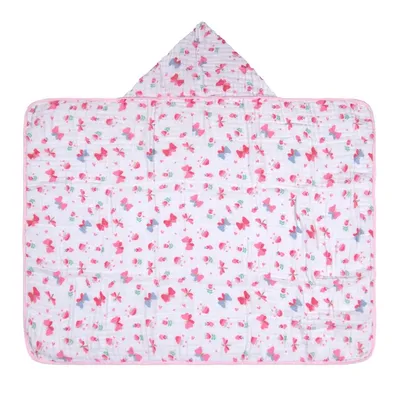 Toalha Com Capuz Incomfral Soft Estampa Borboleta Toalha Com Capuz Incomfral Soft Estampa Borboleta