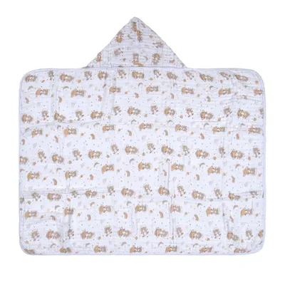 Toalha Com Capuz Incomfral Soft Estampa Urso Toalha Com Capuz Incomfral Soft Estampa Urso