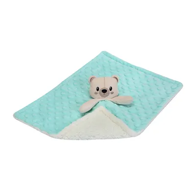 Naninha Carinhas Microfibra Bubble Com Sherpa Urso Naninha Carinhas Microfibra Bubble Com Sherpa Urso