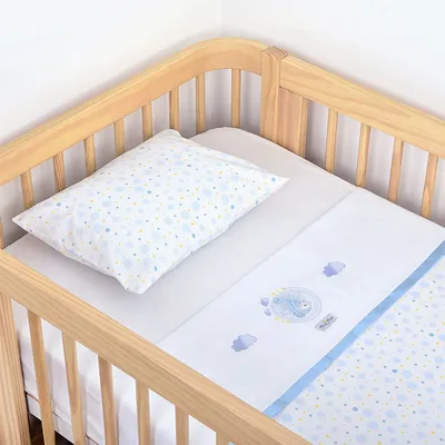 Jogo Lençol Berço Americano Muito Mimo Cegonha - 3 Peças Jogo Lençol Berço Americano Muito Mimo Cegonha - 3 Peças