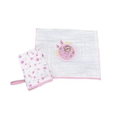 Kit Pano De Boca Muito Mimo Soft Prendedor Ursa - 2 Peças