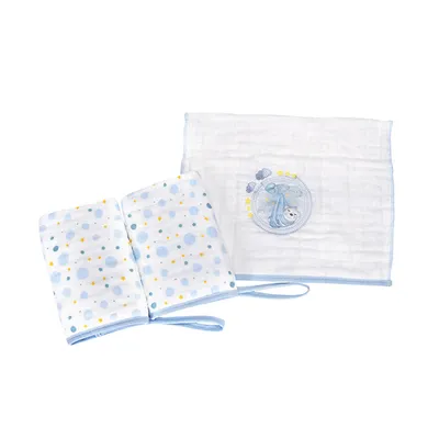 Kit Pano De Boca Muito Mimo Soft Prendedor Cegonha - 3 Peças