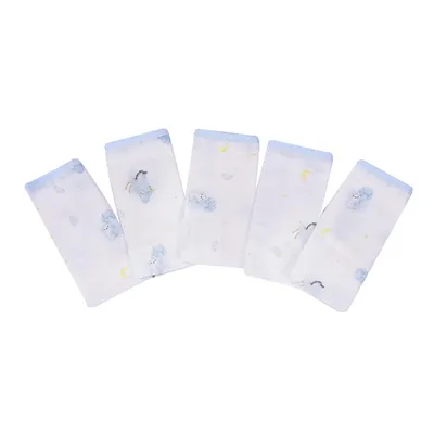 Kit Pano De Boca Muito Mimo Soft Estampa Cegonha - 5 Peças