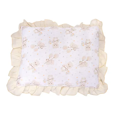 Travesseiro Baby Nice Com Babado Estampa Urso Travesseiro Baby Nice Com Babado Estampa Urso