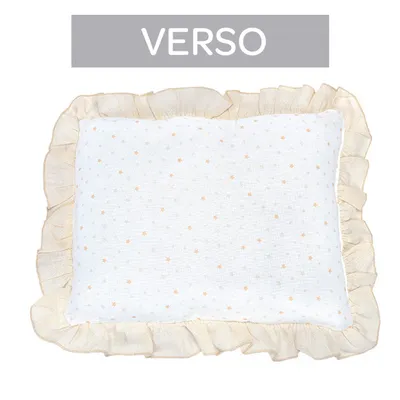 Travesseiro Baby Nice Com Babado Estampa Urso Travesseiro Baby Nice Com Babado Estampa Urso