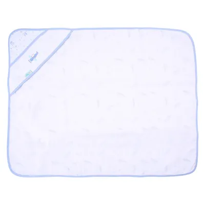 Toalha Com Capuz Baby Nice Felpa Forro Bordada Avião Toalha Com Capuz Baby Nice Felpa Forro Bordada Avião