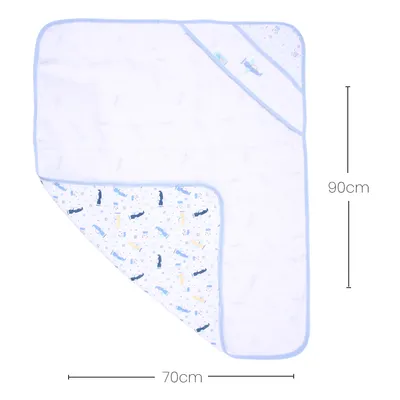 Toalha Com Capuz Baby Nice Felpa Forro Bordada Avião Toalha Com Capuz Baby Nice Felpa Forro Bordada Avião