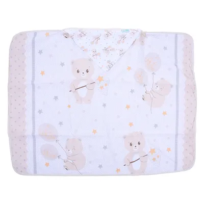 Toalha Com Capuz Baby Nice Felpa Forro Estampa Ursinho