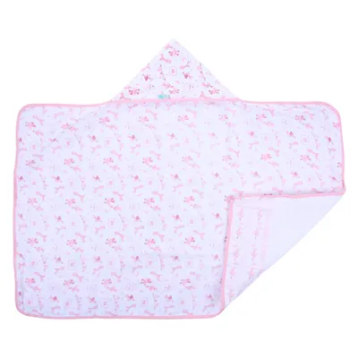 Toalha Com Capuz Baby Nice Felpa Forro Estampa Girafa