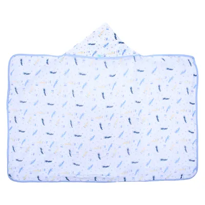 Toalha Com Capuz Baby Nice Felpa Forro Estampa Avião