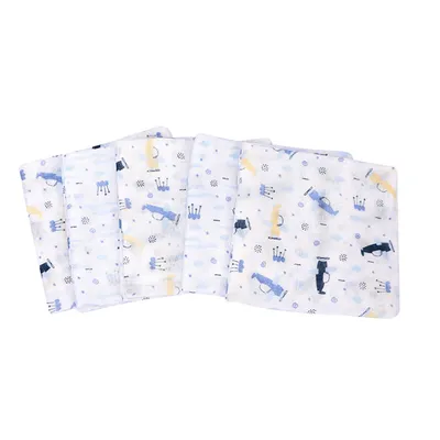 Kit Fralda Baby Nice Rolinho Estampa Avião - 5 Peças