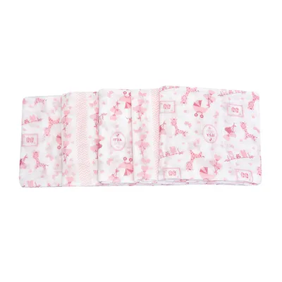 Kit Fralda Baby Nice Rolinho Estampa Girafa - 5 Peças