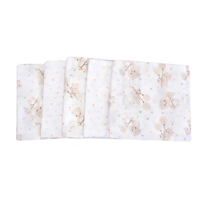 Kit Fralda Baby Nice Rolinho Estampa Ursinho - 5 Peças